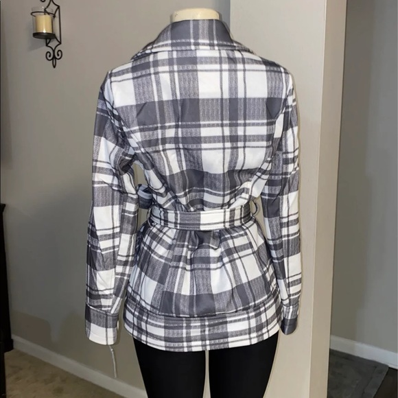 NWT J2 by Jou Jou Plaid Gray Coat - Picture 5 of 11